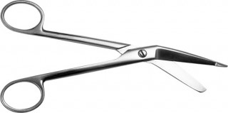 Ножницы для разрезания повязок с пуговкой горизонтально-изогнутые, 185 мм Н- 14
